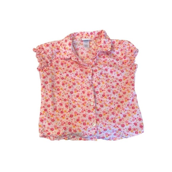 VTG Y2K OshKosh B'gosh Girls Floral Button Up Shirt & Pink Capris Outfit Size 6 - Picture 9 of 11